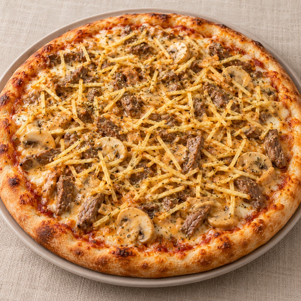 Imagem ilustrativa de pizza Strogonoff de Carne