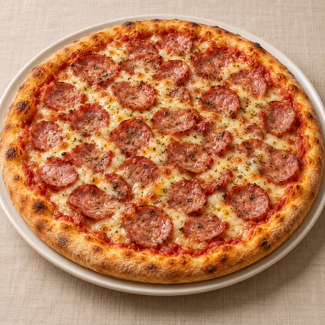 Imagem ilustrativa de pizza Calabresa sem Cebola