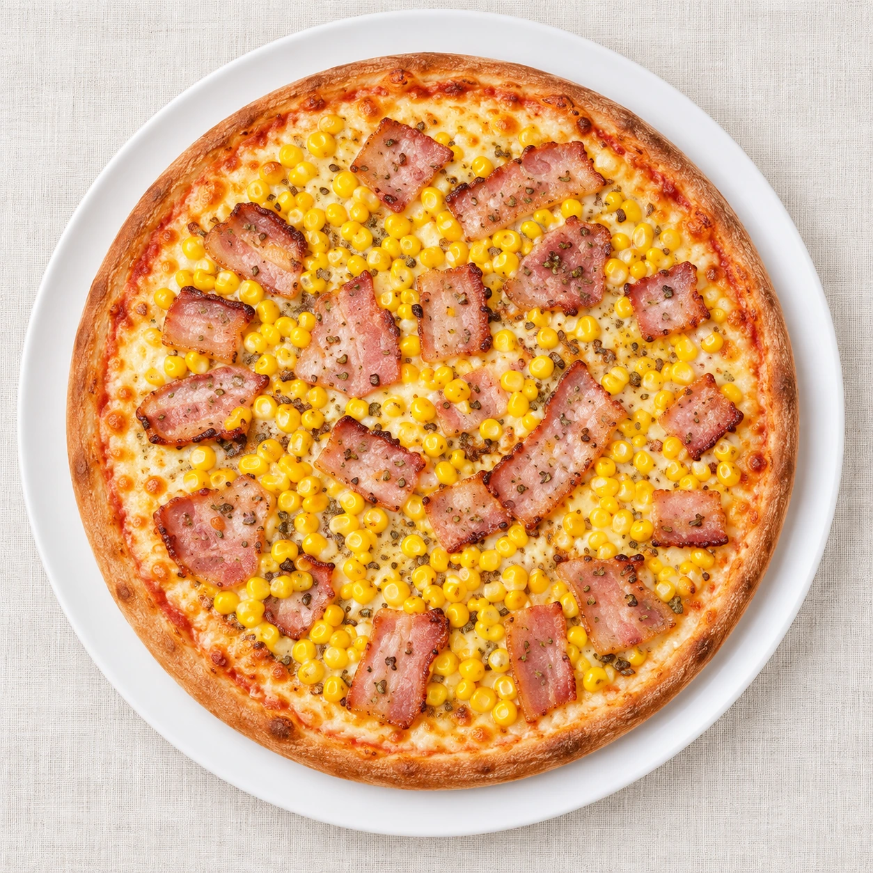 Imagem ilustrativa de pizza Corn Bacon